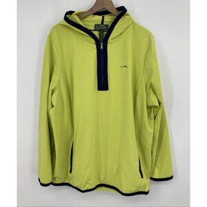Lauren Ralph Lauren Active 1/4 Zip Hoodie Lime Green Women 3x Pockets